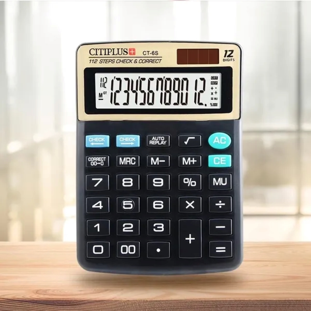 CITIPLUS Check And Correct Series Electronic Calculator - CT-6S