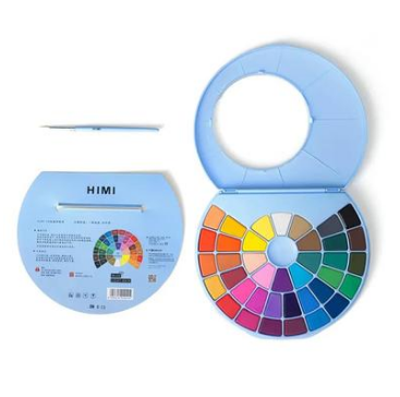 HIMI MIYA 24 Colors Solid Watercolor Water Art Set Water Color Paint-Any Color