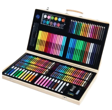 Art Set, Portable Drawing kit Crayons - 220 Pcs