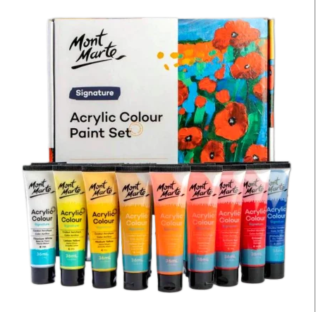 Mont Marte Signature Acrylic Color Paint Set 18 colour 36ml
