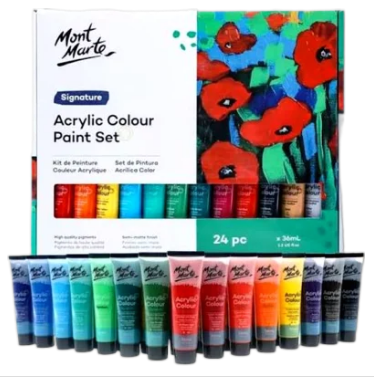 Mont Marte Signature Paint Set - Acrylic Paint 24pc x 36ml