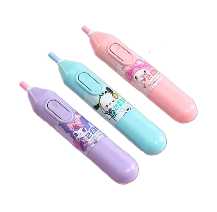 Sanrio 2 in 1 Electric Eraser Pencil Automatic Electronic Eraser Fan Refill Any Color